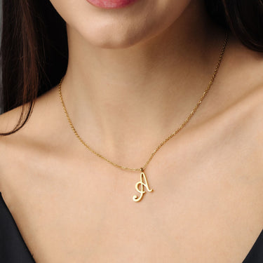 Gold Necklace for a Woman - Minimalist Initial Necklace - Woman Necklace - Letter Necklace - Silver Necklace Necklace Gold / A Brother & Sisters